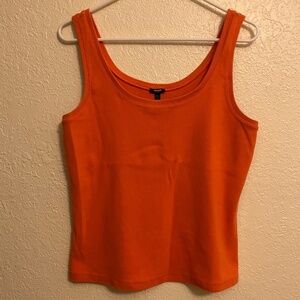 Express Tank Top Women's Fitted Orange Ribbed Scoop Neck Not New - Size XL
